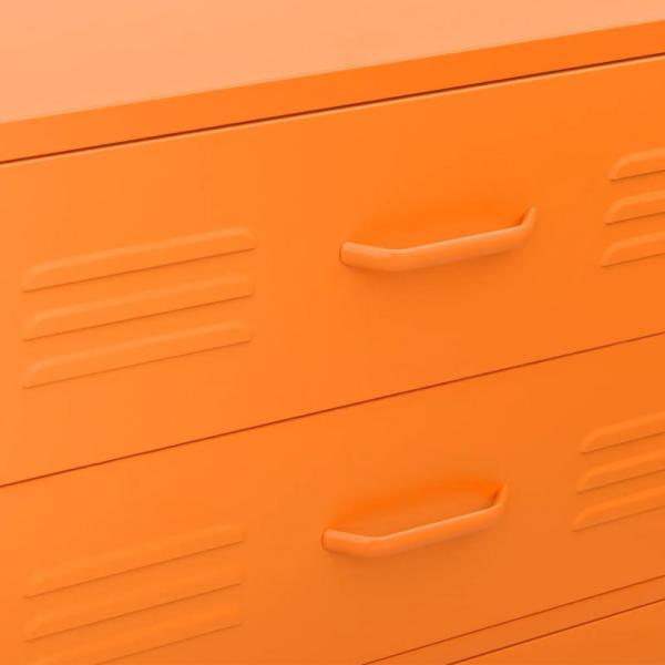 vidaXL Kommode Orange 80x35x101,5 cm Stahl 336201 Bild 10