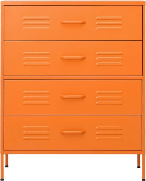 vidaXL Kommode Orange 80x35x101,5 cm Stahl 336201 Bild 3