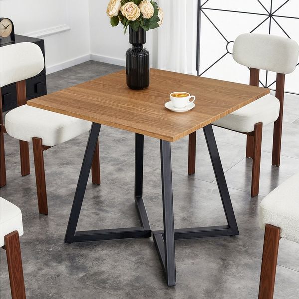 REDOM Esstisch Quadratischer (Metallboden, geeignet für Küche Esszimmer, kleiner Raum, 1-St, 80*80*75cm)
