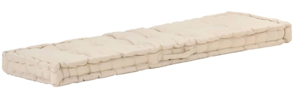vidaXL Palettenkissen Baumwolle 120×40×7 cm Beige 48679