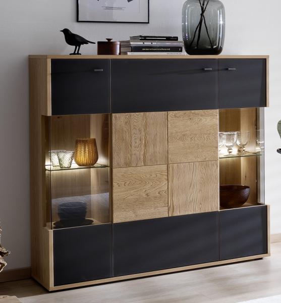 Highboard Valencia - Balkeneiche Bianco