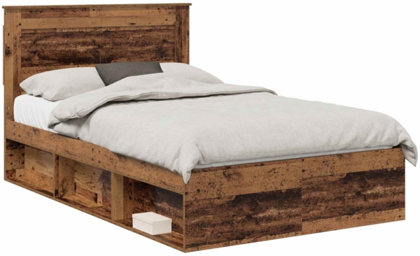 vidaXL Bettrahmen Altholz 135 x 190 cm Massives Kiefernholz 3410102