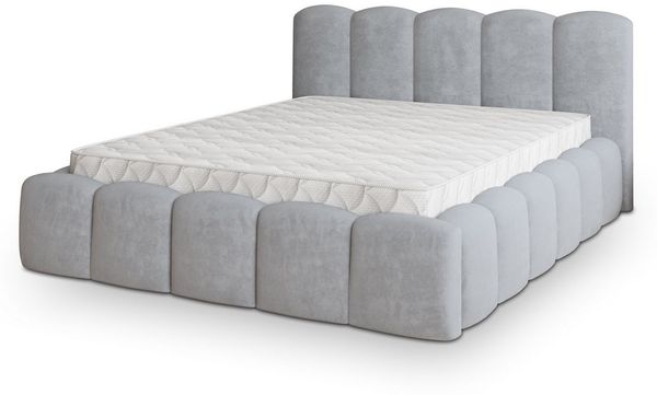 Masseno Polsterbett FALINA 180x200 cm grau (mit Bettkasten und Lattenrost) Bild 2