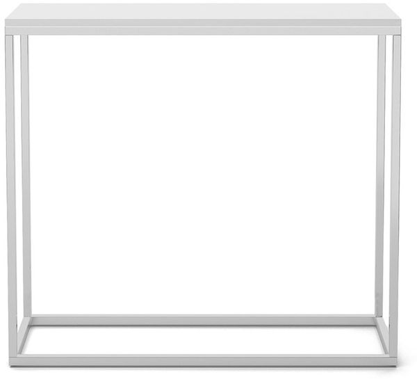 Bettso 'Well' Konsole mit Verchromt Gestell, Holzwerkstoff Weiß, 80x25x80 cm