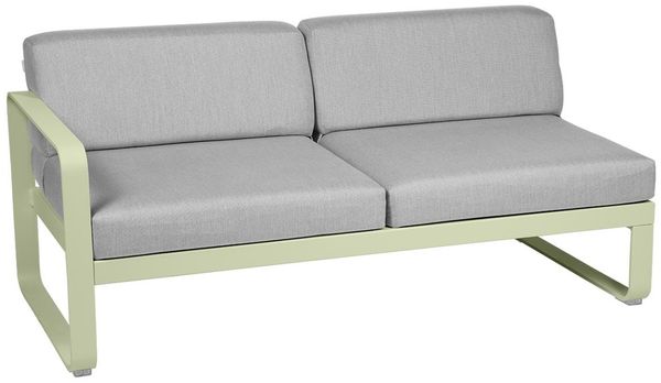 Bellevie Lounge 2-Sitzer Modul 65 Lindgrün 79 Flanellgrau Links