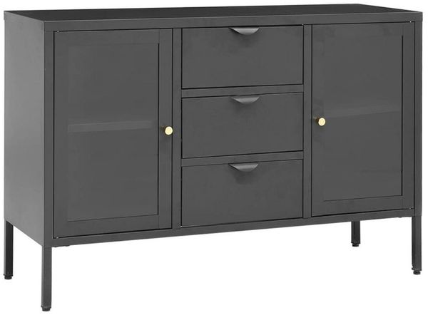 tinkaro Sideboard tinkaro BALLUSH Stahl Kommode Grau