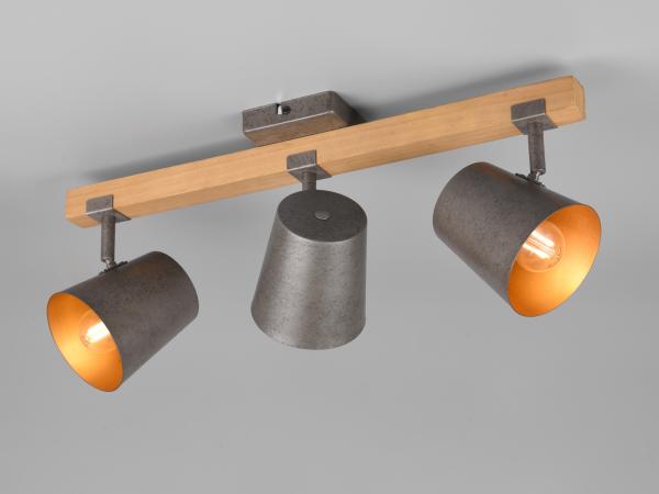 TRIO Leuchten Deckenstrahler Bell, Leuchtmittel wechselbar, ohne Leuchtmittel, Warmweiß, Spot 3-flammig zur Wand- und Deckenmontage / Leuchtmittel frei wählbar