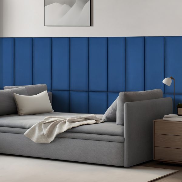 Wandkissenset Carpino 2-tlg. Samt 90x30 cm Navyblau [neu. haus]