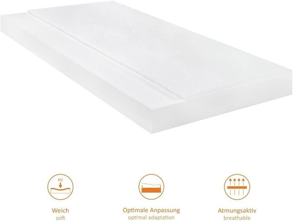 Kaltschaummatratze mit 7-Zonen und zwei unterschiedlich festen Liegeseiten, sleepling, beidseitig nutzbar (H2/H3), ergonomisch optimiert & atmungsaktiv Bild 4
