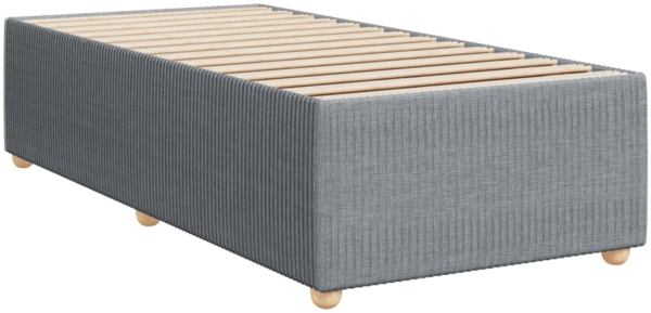 vidaXL Boxspringbett mit Matratze Hellgrau 100x200 cm Stoff 3294281 Bild 10