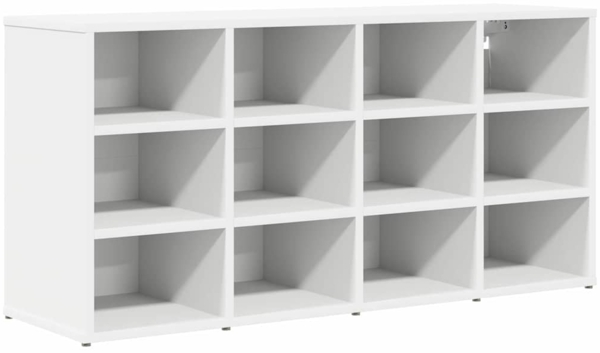 vidaXL Schuhschrank mit Regal Weiß 103 x 30 x 51 cm Holzwerkstoff 808702