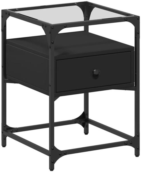 vidaXL Nachttisch Schwarz 40x40x55 cm Holzwerkstoff 846074