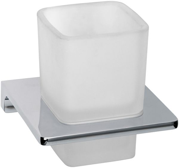 BadeDu SIRIUS Glas mit Halter Chrom