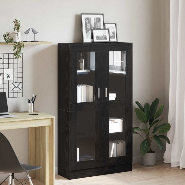 vidaXL Bücherregal Schwarz Eichen-Optik 82,5 x 30,5 x 150 cm 3329276
