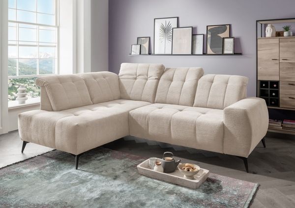 Ecksofa Sano Breitcord mit Elektrofunktion von Benformato