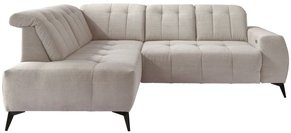Ecksofa Sano Breitcord mit Elektrofunktion von Benformato Bild 3