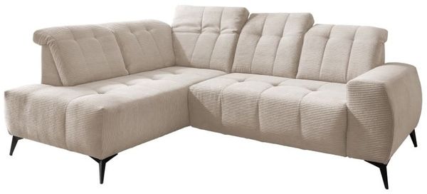 Ecksofa Sano Breitcord mit Elektrofunktion von Benformato Bild 4