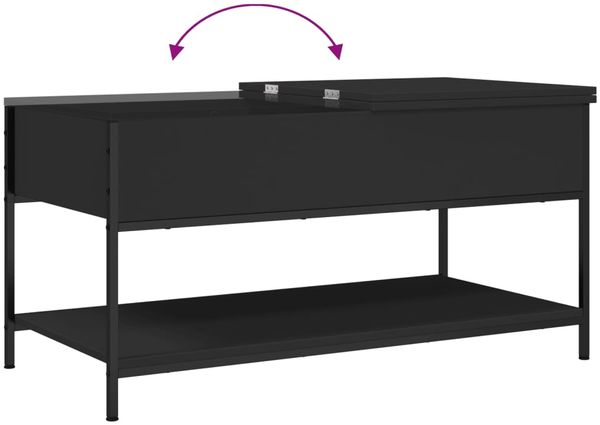 vidaXL Couchtisch Schwarz 100x50x50 cm Holzwerkstoff und Metall 845346 Bild 8