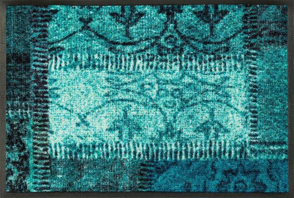 wash+dry by Kleen-Tex Fußmatte Vintage Patches, rechteckig, Höhe: 7 mm, Schmutzfangmatte, modernes Patchwork Design, rutschhemmend, waschbar