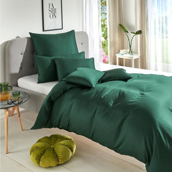 TRAUMSCHLAF Bettwäsche Uni Tencel™ Lyocell, Lyocell, 2 teilig, glatte Oberfläche und super angenehmes weiches Hautgefühl