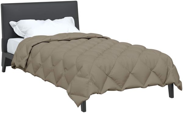 vidaXL Winterbettdecke Hellgrau 135 x 200 cm Mikrofaser 42025740 Bild 3
