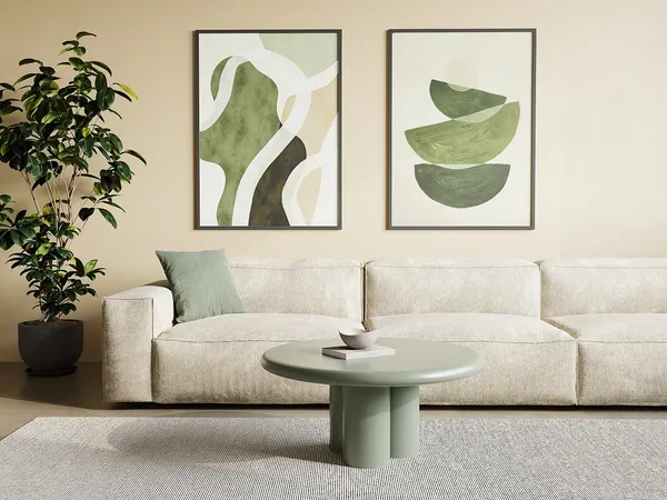 Vente-unique - JORINA Couchtisch Metall Grün - B 81 cm x H 38 cm x L 81 cm
