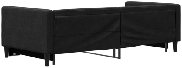 vidaXL Tagesbett Ausziehbar Schwarz 90x190 cm Stoff 3196590 Bild 9