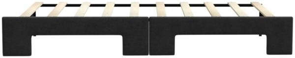 vidaXL Tagesbett Ausziehbar Schwarz 90x190 cm Stoff 3196590 Bild 2