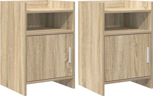 vidaXL Nachttische 2 pcs Sonoma-Eiche 40 x 36 x 60 cm Holzwerkstoff 8011040