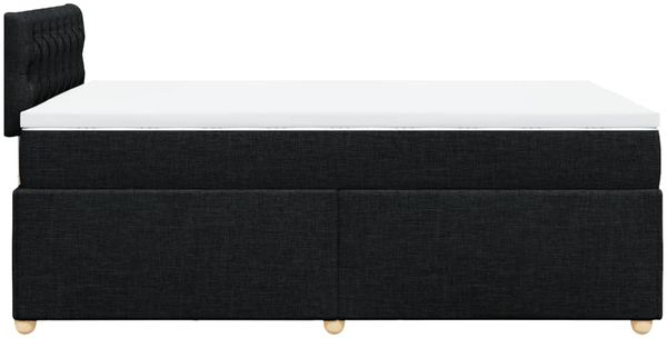 vidaXL Boxspringbett mit Matratze Schwarz 120x200 cm Stoff 3288956 Bild 7