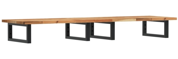 vidaXL Waschbeckenregal Wandmontage Stahl und Akazienholz 3302729