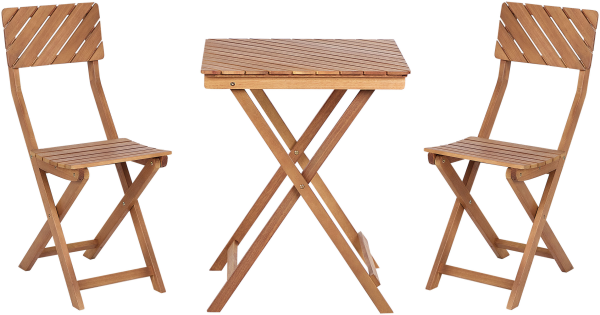 Bistro Set ARDORE Holz Dunkler Holzfarbton