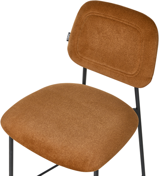 Set mit 2 Barstühlen DUETTE Samtstoff Goldbraun Bild 7