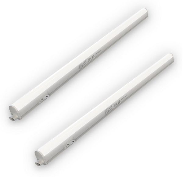 Briloner Leuchten LED Unterbauleuchte 2er Set LED Unterbauleuchte Küche, weiß, 2er Set LED Unterbauleuchte Küche 58,5 cm erweiterbar
