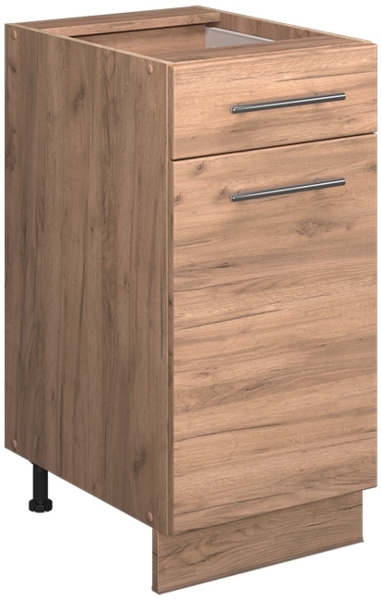 Küchenunterschrank Fame-Line Goldkraft Eiche 40 cm ohne Arbeitsplatte Vicco