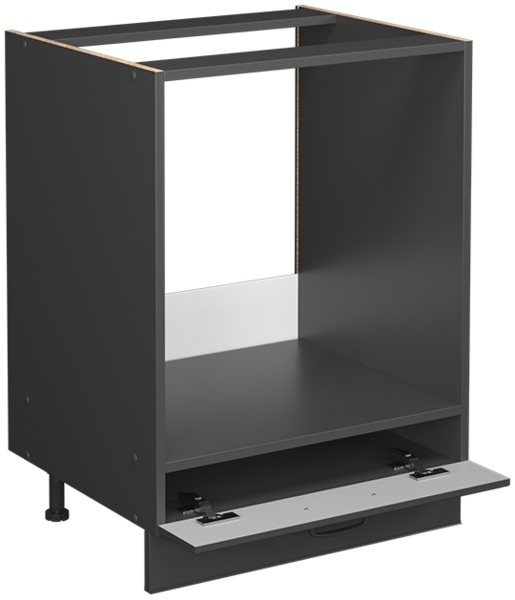 Herdumbauschrank Fame-Line Dunkelgrau 60 cm , AP Eiche Vicco Bild 5