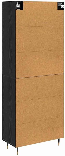 vidaXL Highboard 2 pcs Schwarz Eichen-Optik Holzwerkstoff 3416169 Bild 10