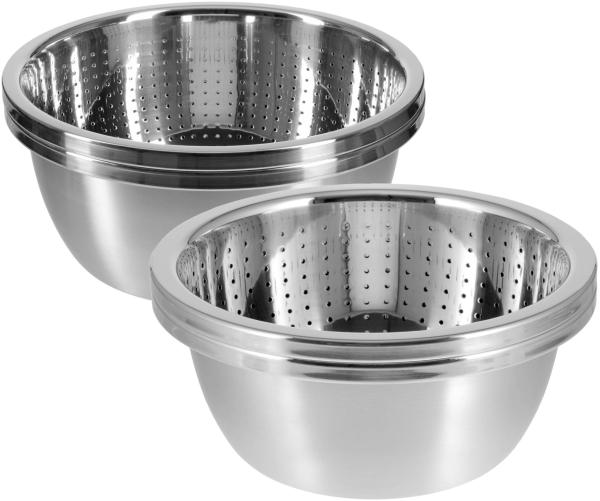 Seiher und Schüssel Set, Ø 28 cm, 2-teilig, Edelstahl