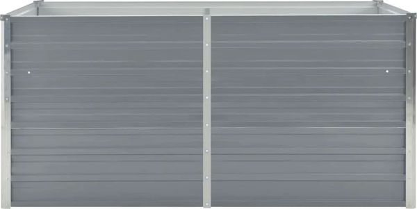 vidaXL Hochbeet 160 x 80 x 77 cm Verzinkter Stahl Grau 42404 Bild 3
