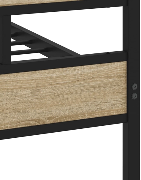 vidaXL Metallbett ohne Matratze Sonoma-Eiche 140x190 cm 4017120 Bild 7