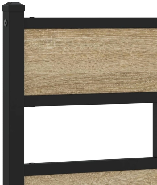 vidaXL Metallbett ohne Matratze Sonoma-Eiche 140x190 cm 4017120 Bild 6