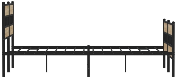 vidaXL Metallbett ohne Matratze Sonoma-Eiche 140x190 cm 4017120 Bild 4