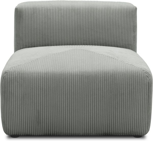 DOMO. collection Polsterhocker 800011, 1FEL, Rechteckig, individuell kombinierbar, modularer Cord Fußhocker, Polstergarnitur, 85 x 108 x 69 (BxTxH), hellgrau