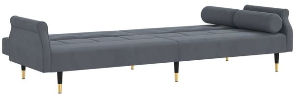 vidaXL Schlafsofa mit Kissen Dunkelgrau Samt 351858 Bild 8