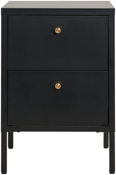 House Nordic Kommode, 2 Schubladen, Stahl, schwarz, 40x40x59,5 cm