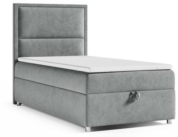Best for Home Boxspringbett K-11 SINGLE mit Bettkasten, Bonellfederkern, Komfort Topper H3 (Hotelbett, Einzelbett, Kinderbett, Juniorbett, 70x200 80x200 90x200 100x200 cm), verschiedene Liefermöglichkeiten, TOP Preis-Leistungs-Verhältnis Bild 4