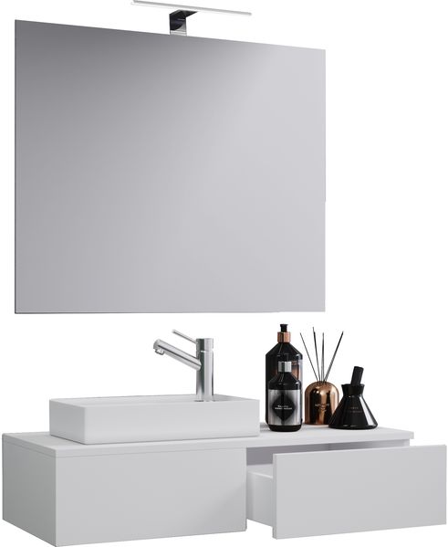 VCM Badmöbel Waschtisch Gudas 914832 Weiß H. 70 x 85 x T. 35 cm