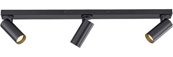 SCHÖNER WOHNEN-Kollektion LED Deckenleuchte LED Deckenlampe RIK, Leuchtmittel wechselbar, 3x GU10/2W, warmweiß, Strahlerleiste Balkenstrahler Spot dreh- + schwenkbar warmweiß