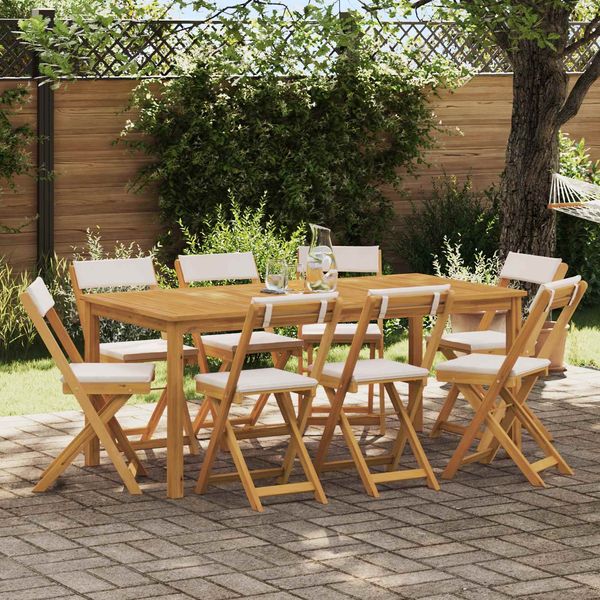 vidaXL Außen Bistro-Stühle 8 pcs Cremeweiß 40 x 53 x 80 cm 3416288