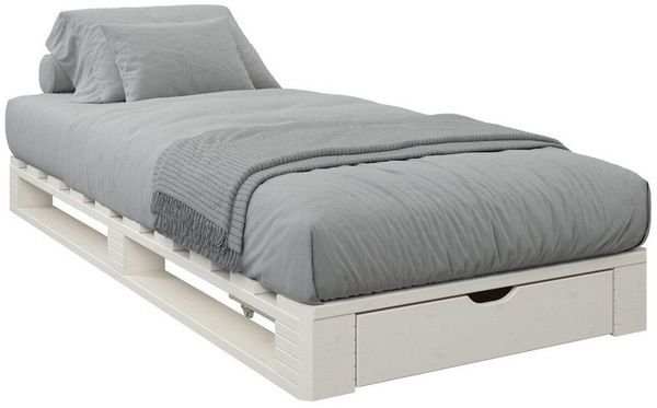 Home affaire Palettenbett "ALASCO " BESTSELLER! Mit Schublade, zertifiziertes Massivholz, erweiterbar zum Doppel- oder Familienbett